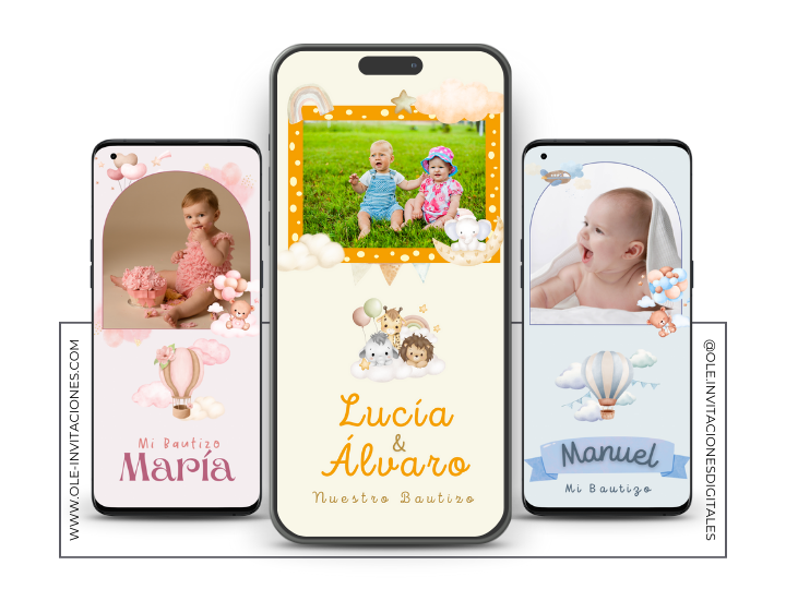 invitaciones digitales bautizo