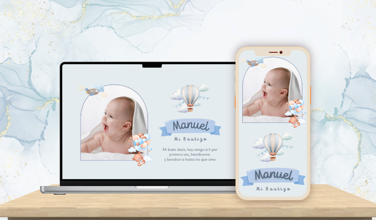 invitaciones digitales de bautizo