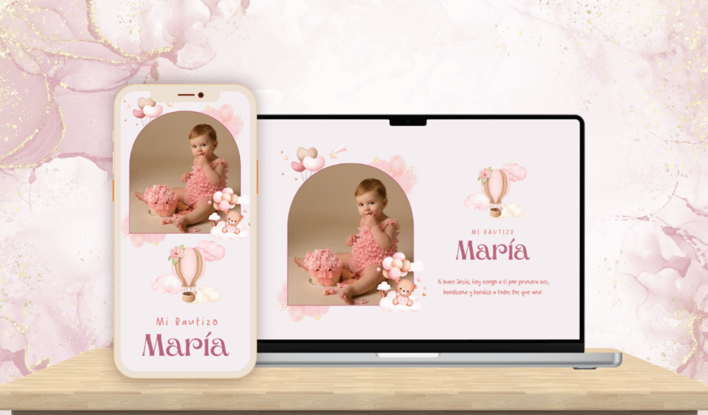 invitaciones digitales de bautizo