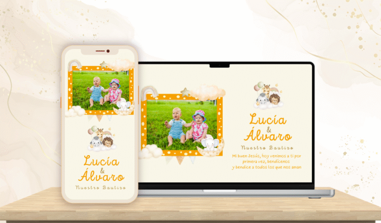 invitaciones digitales de bautizo
