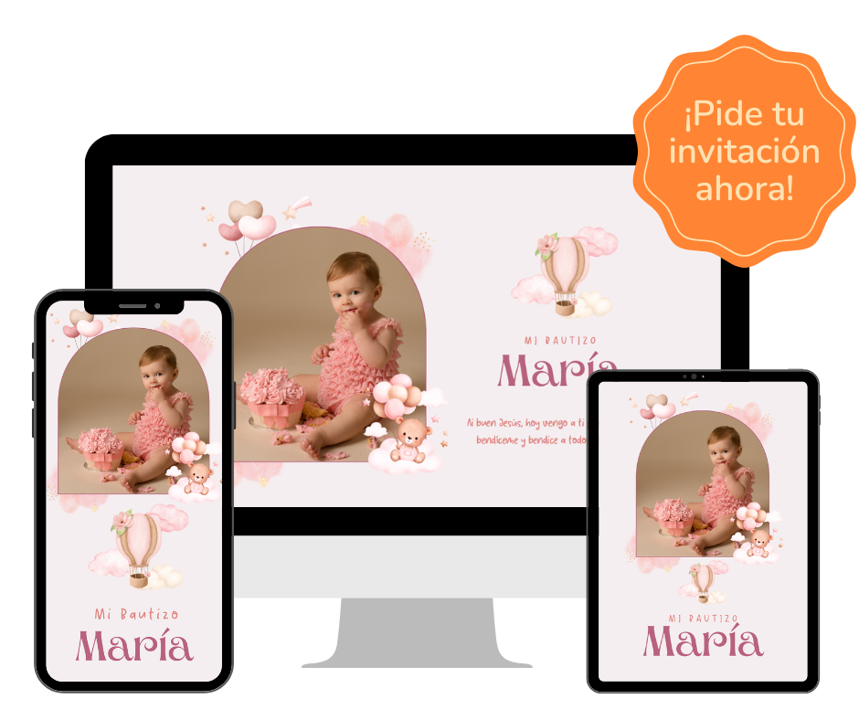 invitaciones digitales de bautizo