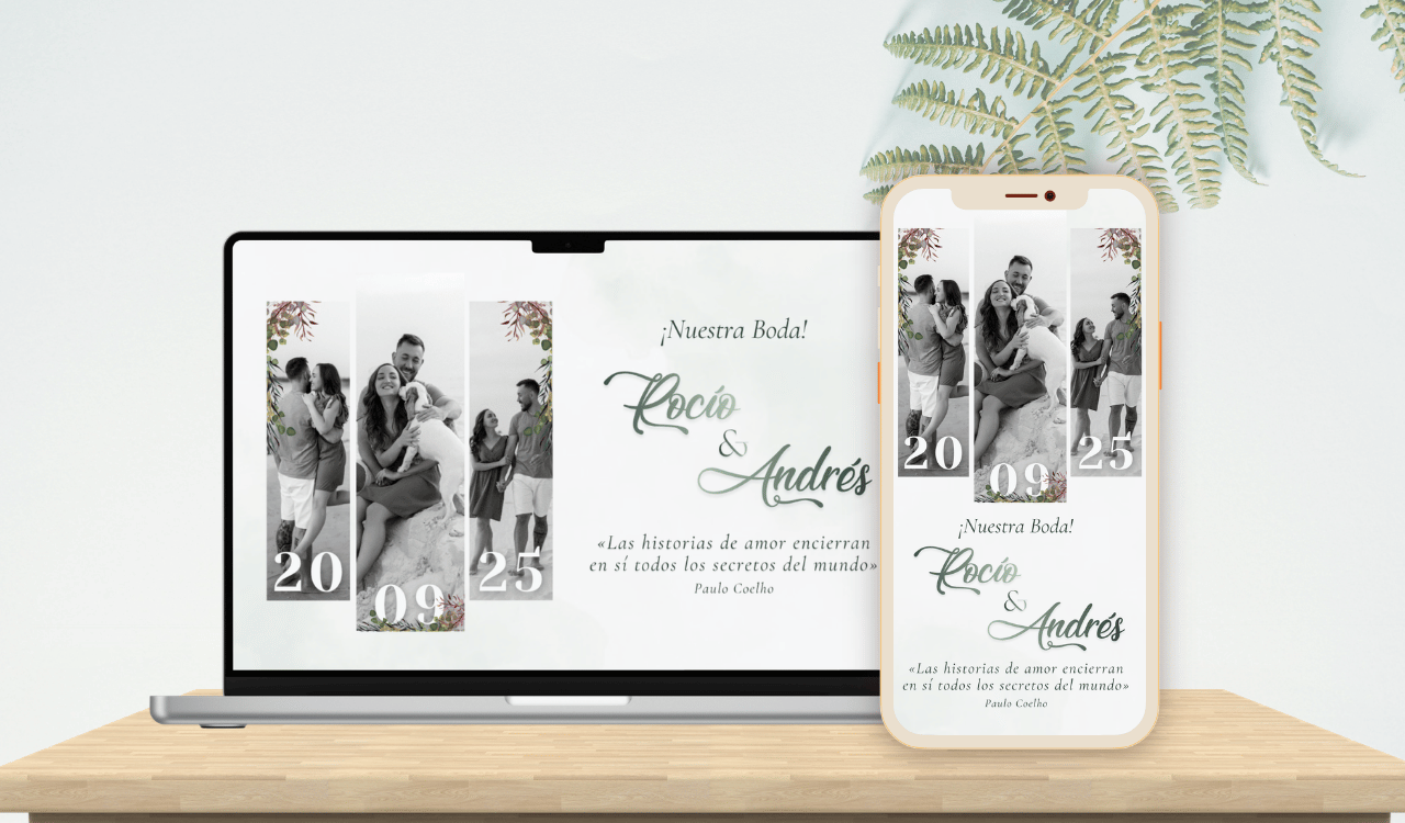 Invitación digital de boda