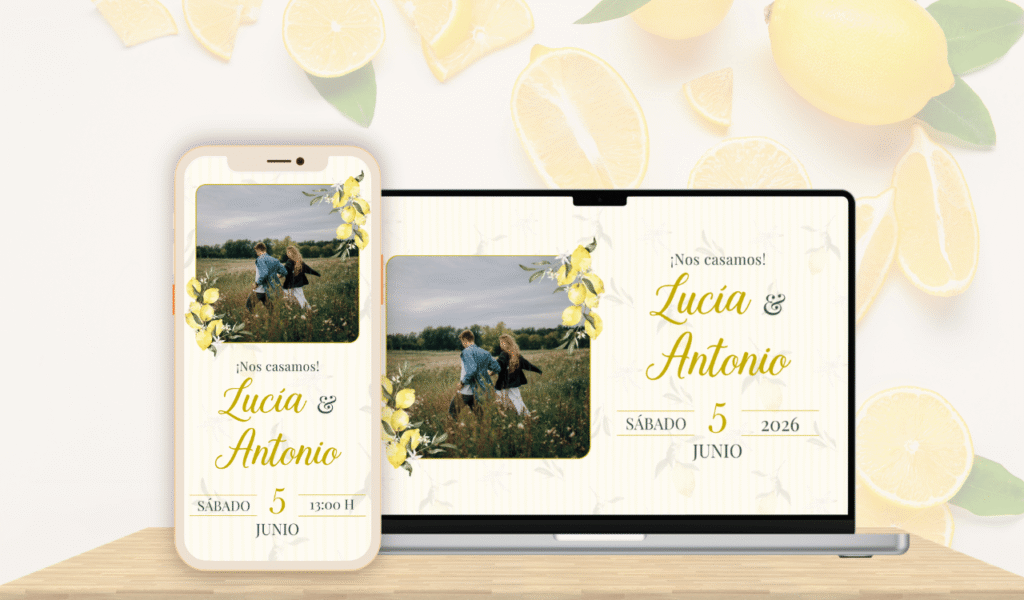 Invitación digital de boda