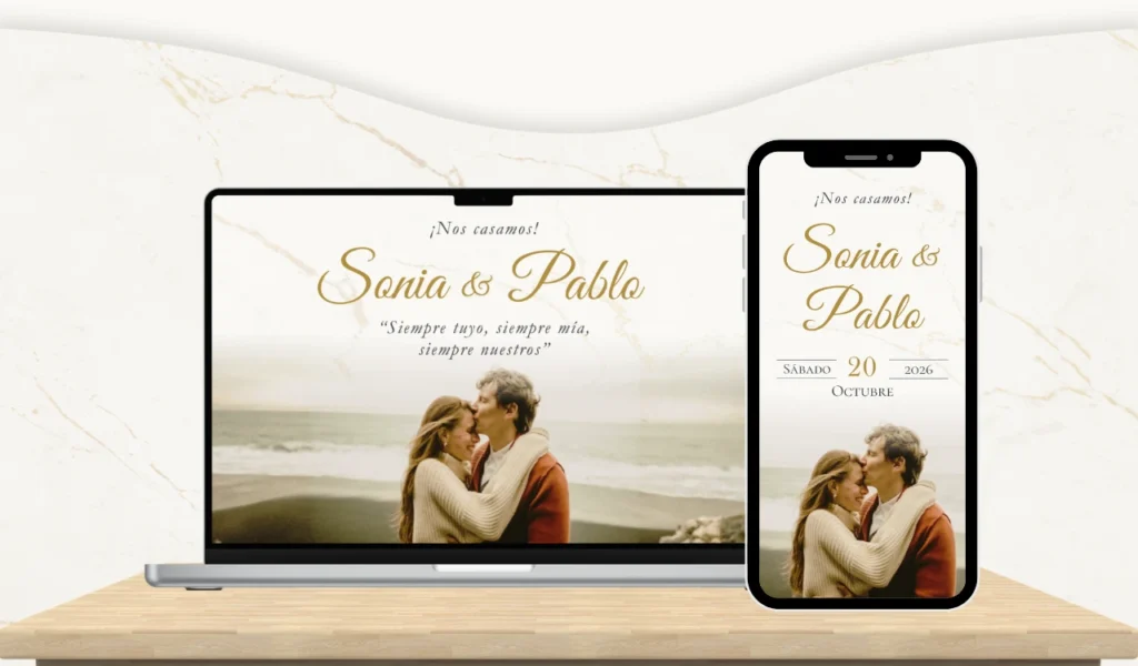 Invitaciones Digitales De Boda increíbles y sorprende a todos tus invitados con un diseño único