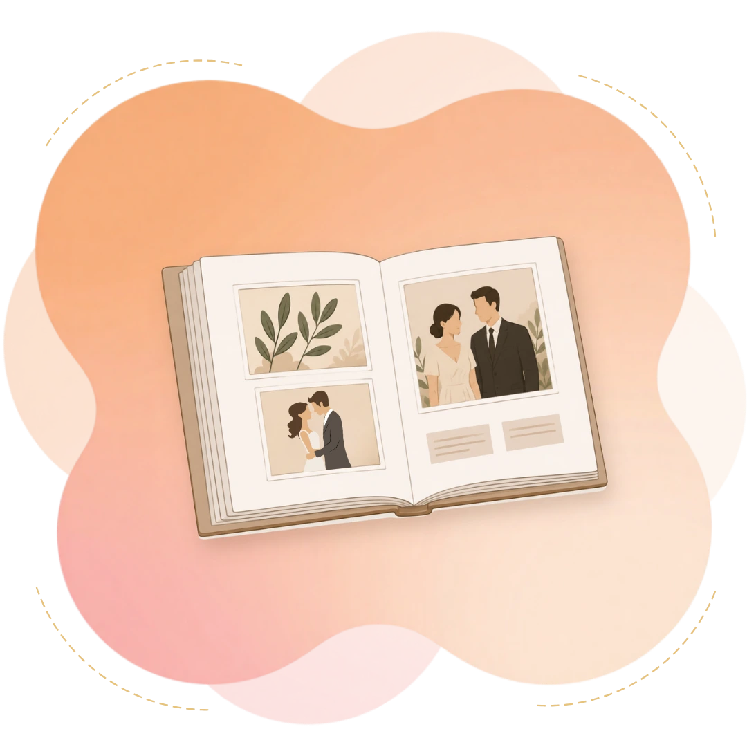 Álbum compartido para Invitaciones digitales de boda personalizadas
