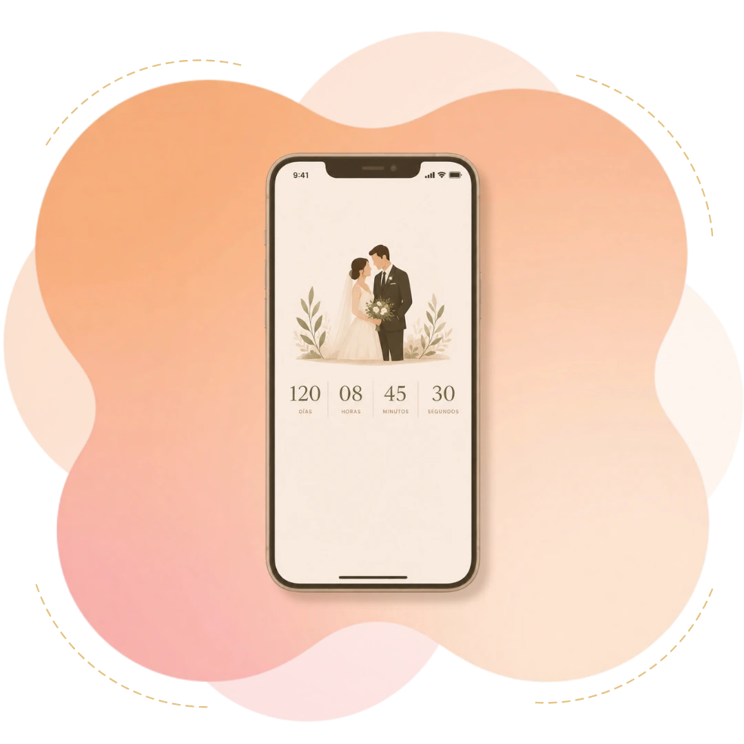 Cuenta atrás para Invitaciones digitales de boda personalizadas
